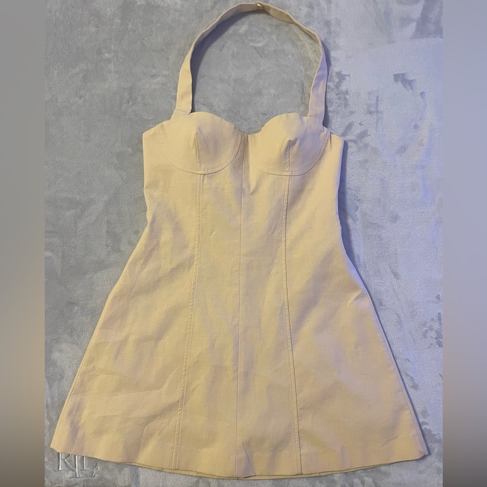 Zara Yellow Halter Dress